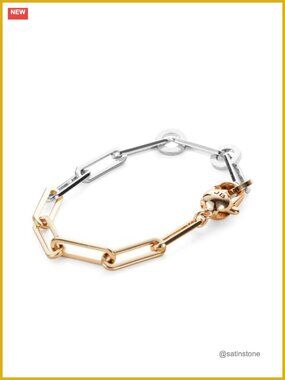 JENNY BIRD Andi Slim Chain Bracelet Minimal Two-Tone 8 Inch
